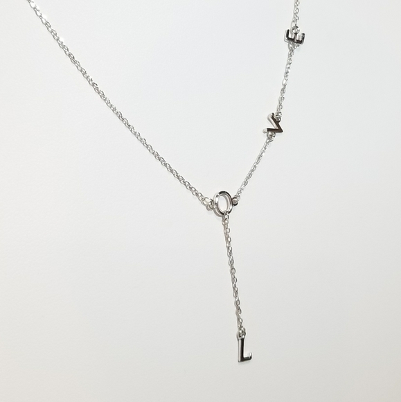 NEW 925 Sterling Silver LOVE Necklace - Picture 3 of 6